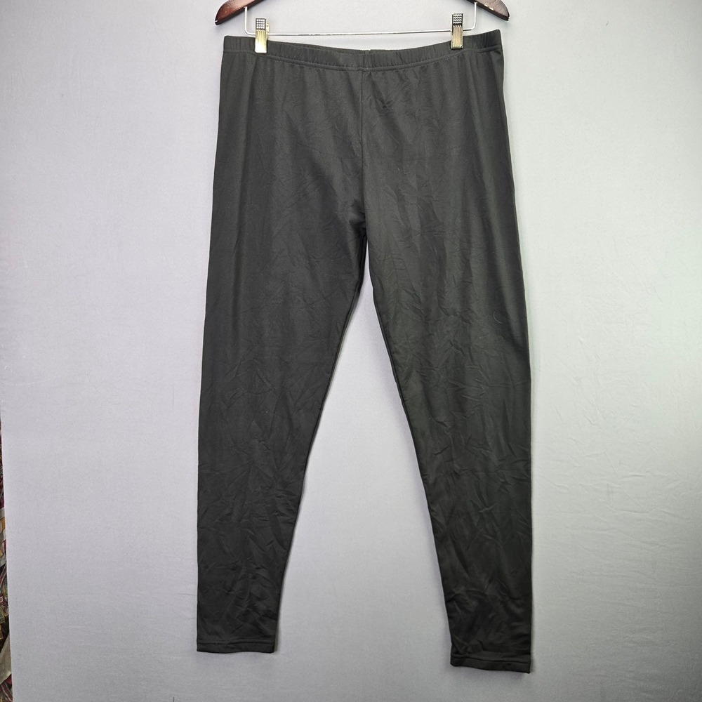 Thermajane Thermal Fleece Lined Base Layer 2XL Black Stretch Winter
